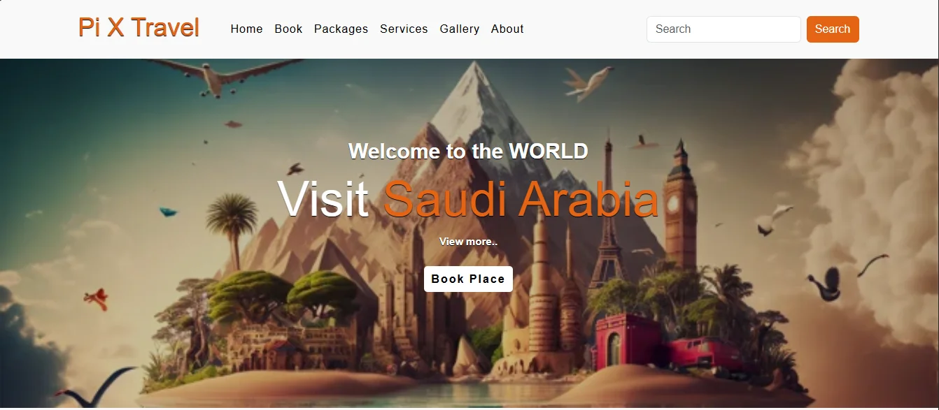 Pi X Travel Agency Website
