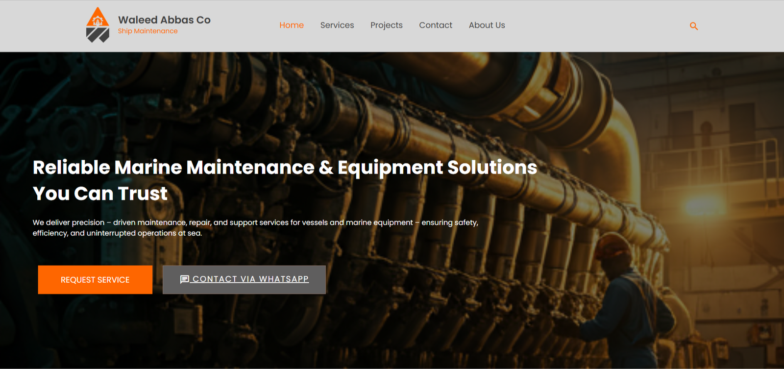 Waleed Abbas Co – Marine Engineering & Ship Maintenance Website