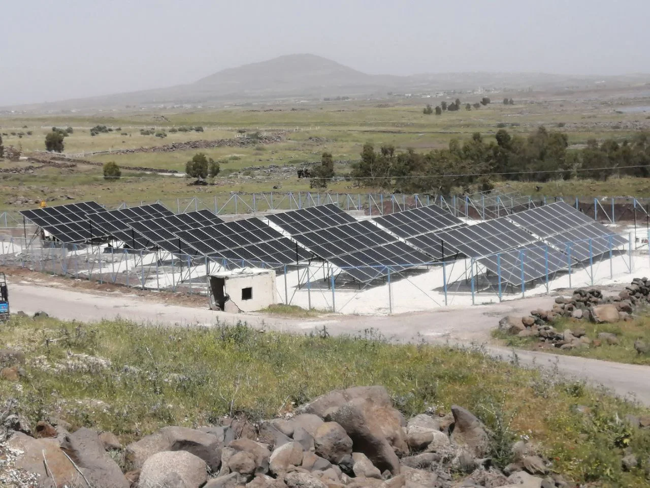 The rehabilitation of 6 boreholes and connecting it with 430 solar panels to provide the electricity needed, in As Suwayda ,Syria